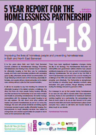 Homelessness Partnership Report 2014-18
