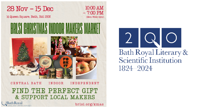 The poster for the market and the logo of the BRLSI