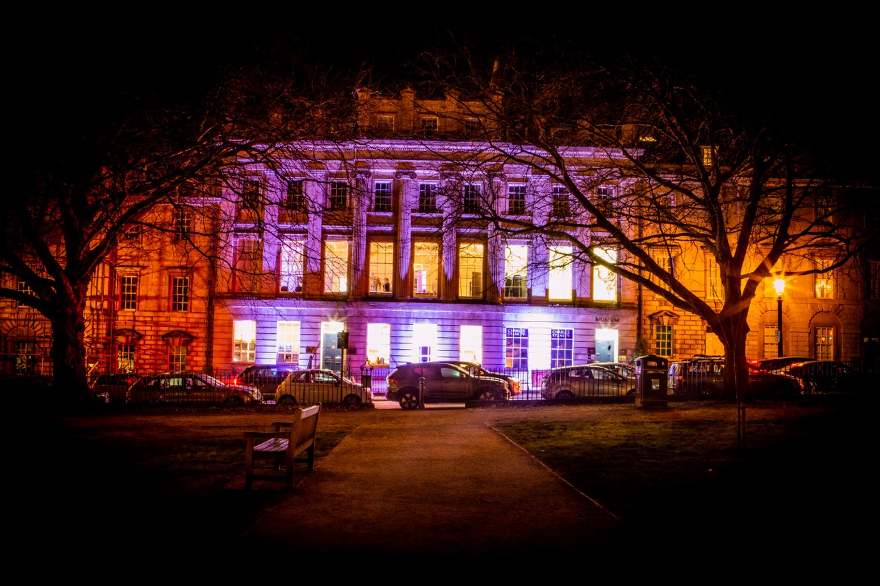 Image of Bath Royal Literary and Scientific Institution illuminated