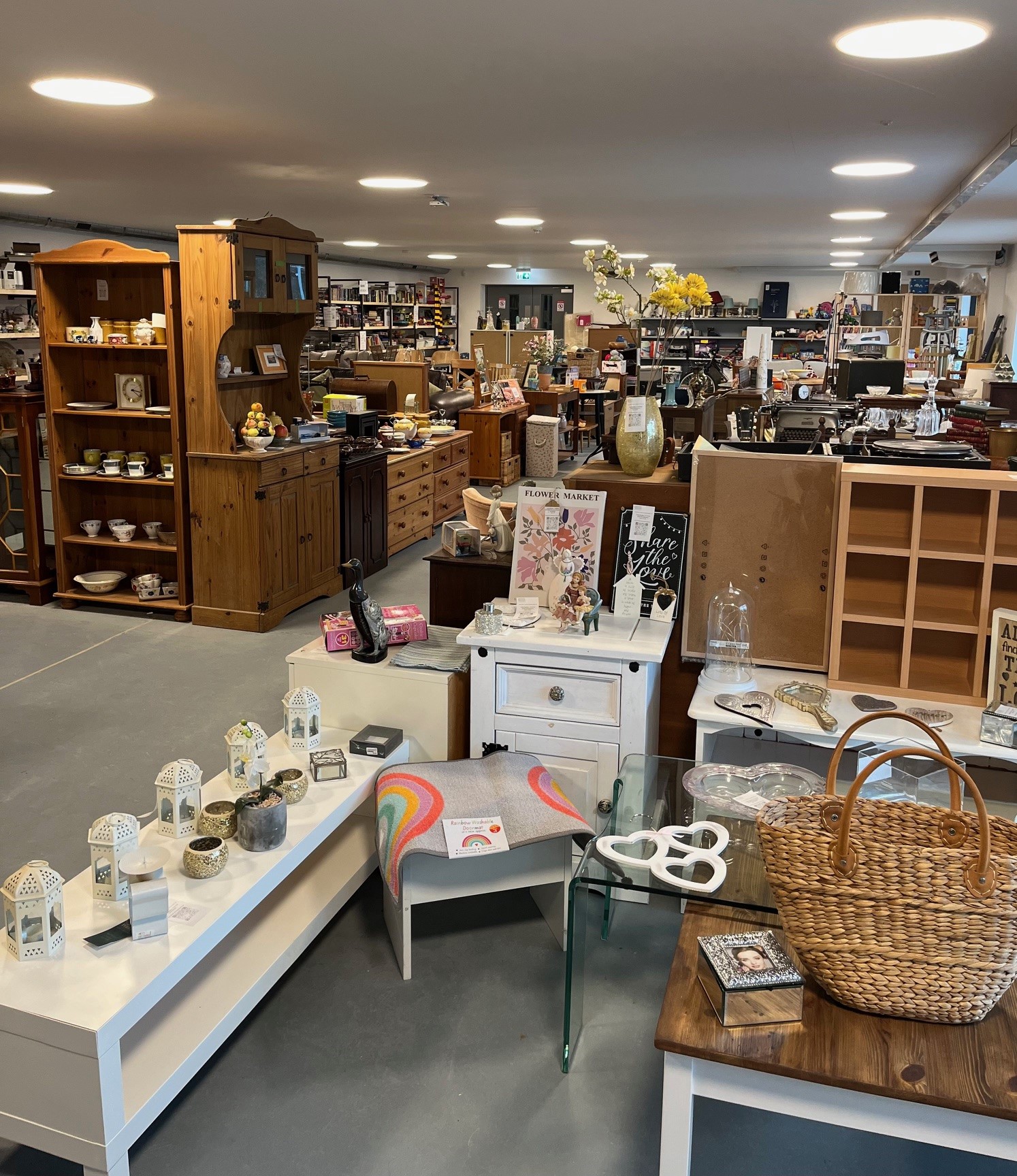 A picture of furniture inside the Keynsham Reuse shop