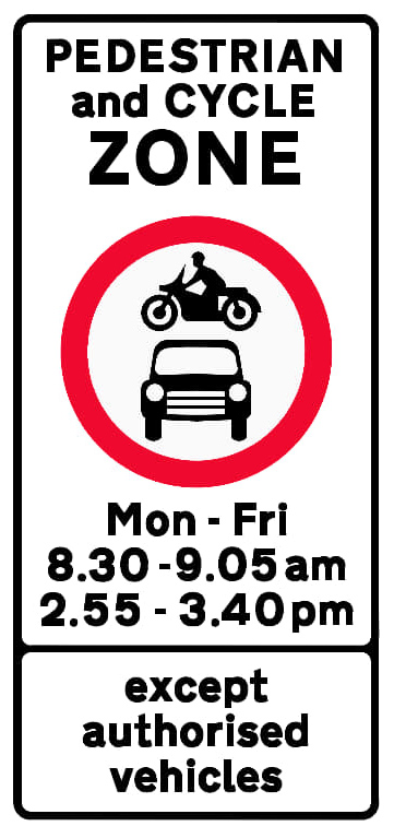 Open a large version of this image Illustration of the proposed School Street sign