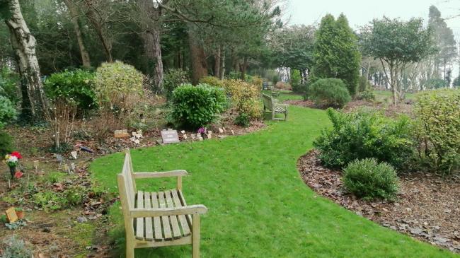 Shrubbery sites for the interment of ashes at Haycombe